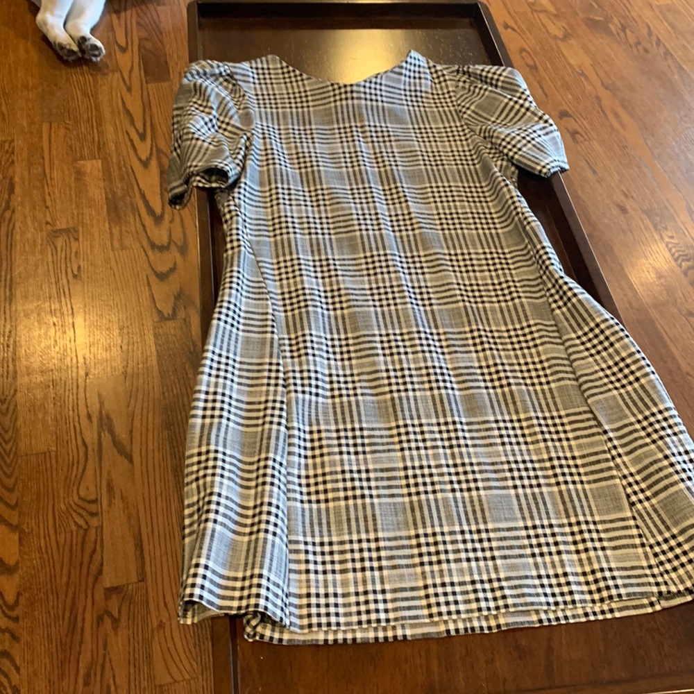 Checkered dress /black & white mini